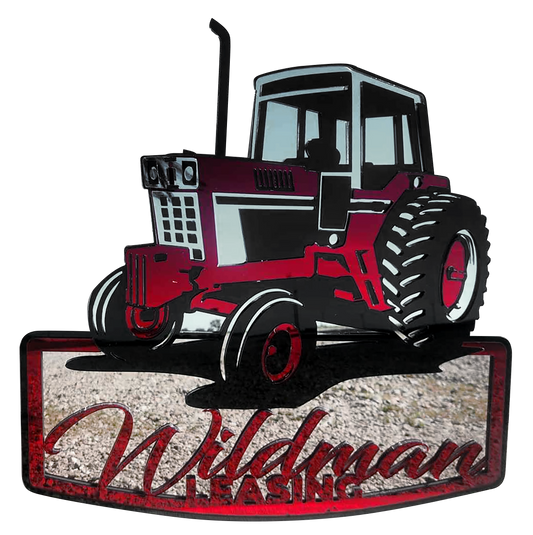 CUSTOM ACRYLIC TRACTOR TEMPLATE SIGN